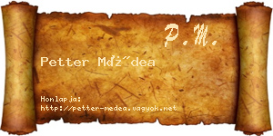 Petter Médea névjegykártya